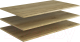 Комплект полок для корпусной мебели Евва Лайн / ЛН-3P2D.60 (дуб кантри золотой) - 