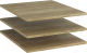 Комплект полок для корпусной мебели Евва Лайн / ЛН-3P3D.60 (дуб кантри золотой) - 