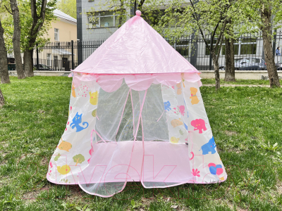 Детская игровая палатка Sharktoys Шатер полянка / 15900001 (розовый)