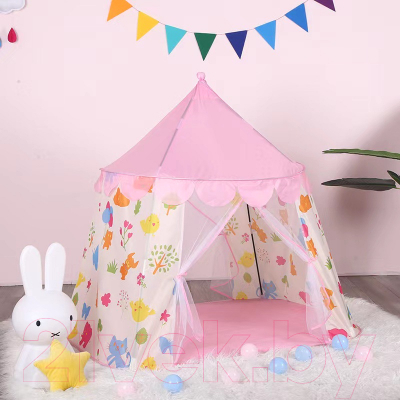 Детская игровая палатка Sharktoys Шатер полянка / 15900001 (розовый)