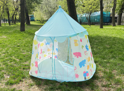 Детская игровая палатка Sharktoys Шатер полянка / 15900002 (голубой)