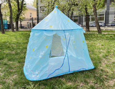 Детская игровая палатка Sharktoys Шатер корона / 15900003 (голубой)