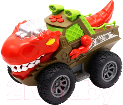 Автомобиль игрушечный Funky Toys Тираннозавр со светом и звуком / FT0735696 (красный)