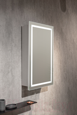 Шкаф с зеркалом для ванной Silver Mirrors Hamburg White 46.2x76.2 / LED-00002670