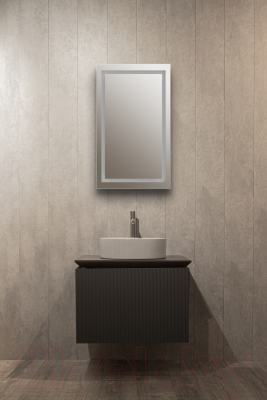 Шкаф с зеркалом для ванной Silver Mirrors Hamburg White 46.2x76.2 / LED-00002670