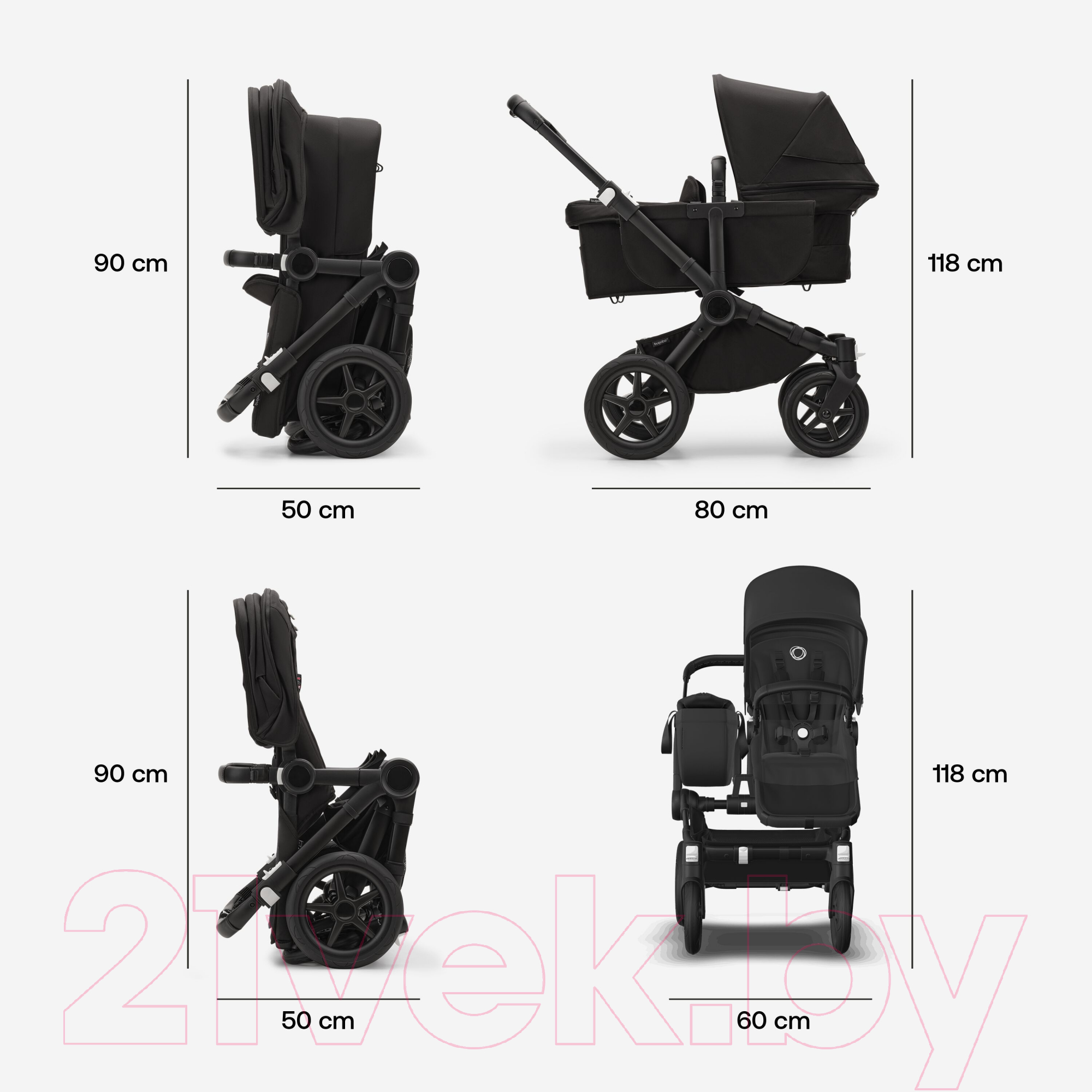 Детская универсальная коляска Bugaboo Donkey 5 2 в 1 с капюшоном