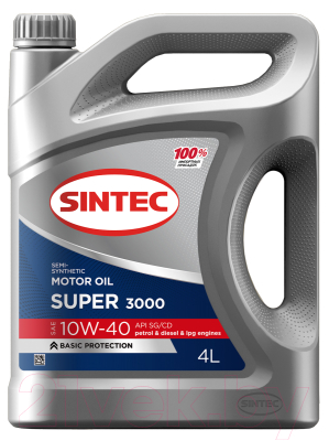 Моторное масло Sintec Super 3000 10W40 SG/CD / 600240 (4л)