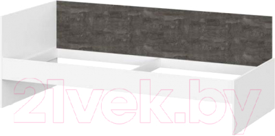 Кровать-тахта SV-мебель МС Анри К 90x200 (белый текстурный/железный камень)