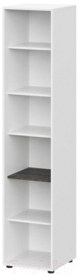 Шкаф-пенал SV-мебель МС Анри К (белый текстурный/дуб золотой/железный камень)