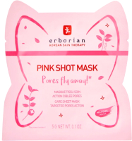 Маска для лица тканевая Erborian Pink Shot Mask Для сужения пор (5г) - 