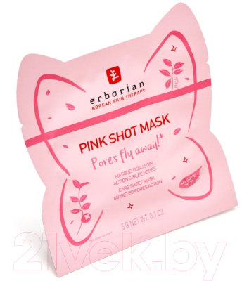 Маска для лица тканевая Erborian Pink Shot Mask Для сужения пор (5г)