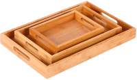 Набор подносов Swed house Bamboo Trays Set With Handles MR-5 - 