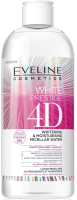 Мицеллярная вода Eveline Cosmetics White Prestige 4D Увлажняющая Выравнивающая тон (400мл) - 