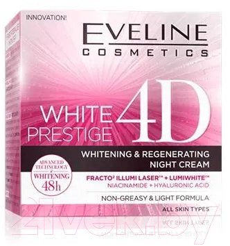 Крем для лица Eveline Cosmetics White Prestige 4D Ночной Регенерирующий Выравнивающий тон (50мл)