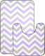 Набор ковриков для ванной и туалета Вилина Зигзаги 7060-22002 (50x85, 50x52, серый/сиреневый) - 