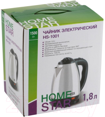 Электрочайник HomeStar HS-1001 / 000450 (стальной)