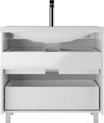 Тумба под умывальник Айсберг Bazis 90 Ева В2 DA5909T (с двумя ящиками)