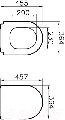 Купить Унитаз подвесной VitrA Mia Round / 7510B003-0075+110-003-019  