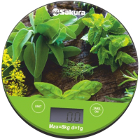 Кухонные весы Sakura SA-6076G (зелень) - 