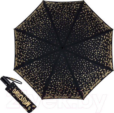 Зонт складной Moschino 8610-OCA Golden Letters Black