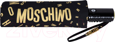 Зонт складной Moschino 8610-OCA Golden Letters Black