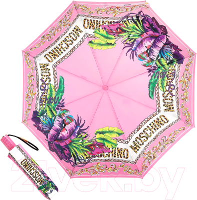 Зонт складной Moschino 8862-OCN Barocco Pink
