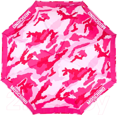 Зонт складной Moschino 8893-OCJ Camouflage Fuxia