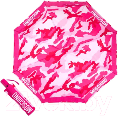 Зонт складной Moschino 8893-OCJ Camouflage Fuxia