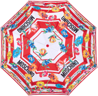 Зонт складной Moschino 8992-ОСC Couture Logo flowers Red - 
