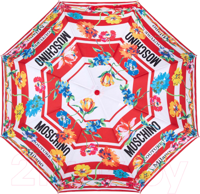 Зонт складной Moschino 8992-ОСC Couture Logo flowers Red