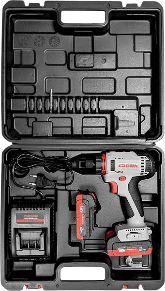 Аккумуляторный шуруповерт CROWN CT21081HB-2BMC