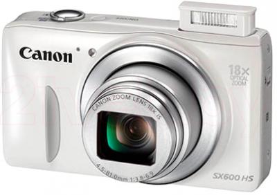 Компактный фотоаппарат Canon PowerShot SX600 HS (White) - общий вид