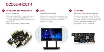 Интерактивная панель Prestigio MultiBoard (PMB554H708) - особенности