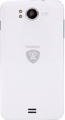 Смартфон Prestigio MultiPhone 5307 Duo (белый) - вид сзади