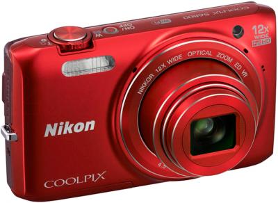 Компактный фотоаппарат Nikon Coolpix S6800 (Red) - общий вид