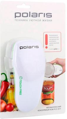 Консервный нож электрический Polaris PCO 3011 (бело-зеленый) - в упаковке