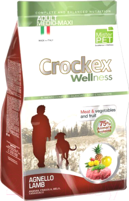 Сухой корм для собак Crockex Wellness Medio-Maxi Adult Lamb & Rice / MCF3812 (12кг)