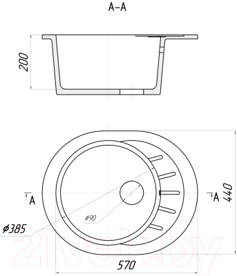 Комплект сантехники Gerhans A03 + смеситель HU01K4698-22 (черный)