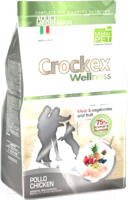 Сухой корм для собак Crockex Wellness Medio-Maxi Adult Chicken & Rice / MCF3412 (12кг)