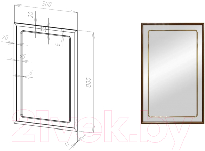 Зеркало Континент Легранд 50x80