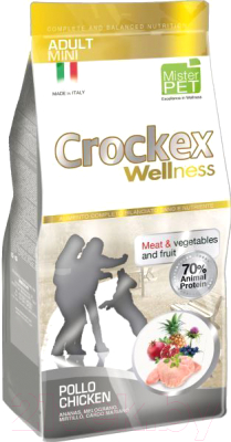 Сухой корм для собак Crockex Wellness Mini Adult Chicken & Rice / MCF2707 (7.5кг)