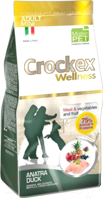 Сухой корм для собак Crockex Wellness Mini Adult Duck & Rice / MCF2802 (2кг)