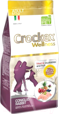 Сухой корм для собак Crockex Wellness Mini Adult Rabbit & Rice / MCF2902 (2кг)