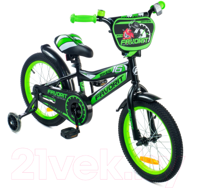 Детский велосипед FAVORIT Biker / BIK-16GN (зеленый)