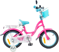 Детский велосипед FAVORIT Butterfly / BUT-14BL (розовый/бирюзовый) - 