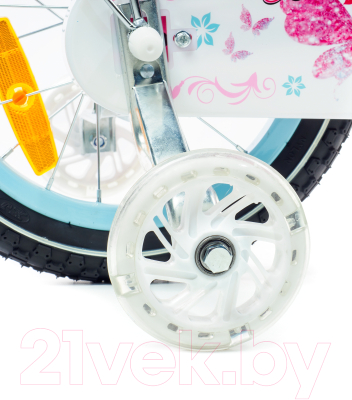 Детский велосипед FAVORIT Butterfly / BUT-14BL (розовый/бирюзовый)