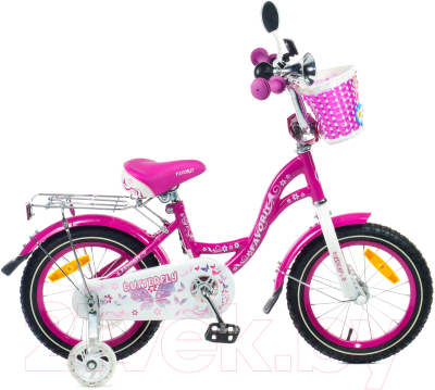 Детский велосипед FAVORIT Butterfly / BUT-14VL (фиолетовый/белый)