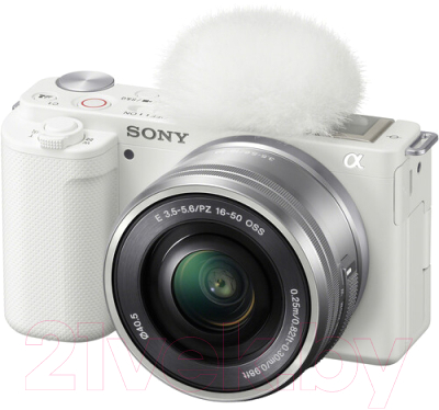 Беззеркальный фотоаппарат Sony ZV-E10 kit 16-50мм / ZV-E10L W (белый)