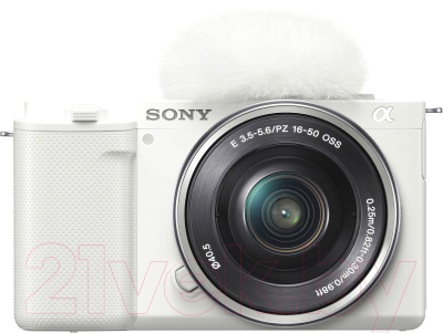 Беззеркальный фотоаппарат Sony ZV-E10 kit 16-50мм / ZV-E10L W (белый)
