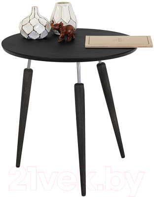 Журнальный столик Мебелик BeautyStyle 22 (черный элит/металл/эбеновое дерево)